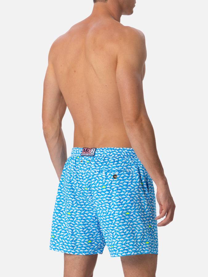 Mc2 Saint Barth Costume Da Bagno Uomo Comfort Light Con Stampa Squali