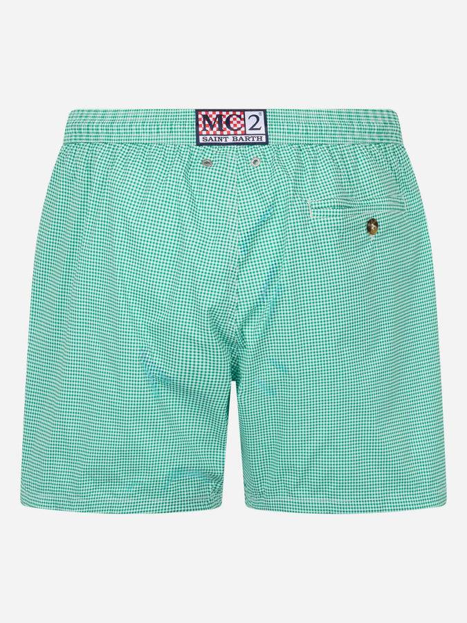 Mc2 Saint Barth Costume Da Bagno Uomo Comfort Light Con Stampa Vichy