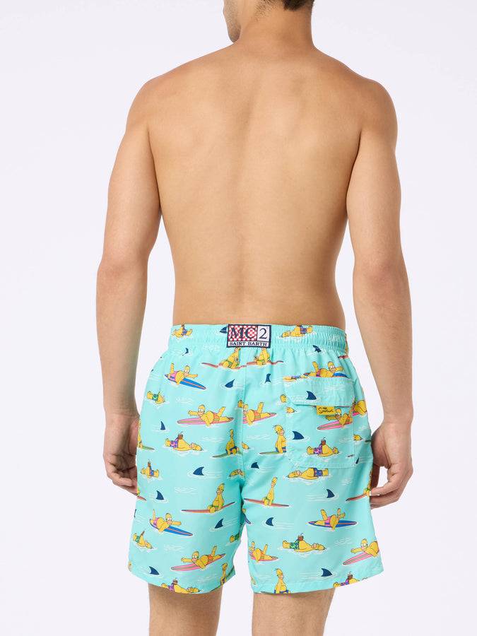 Mc2 Saint Barth Costume Da Bagno Uomo Gustavia Lunghezza Media Con Stampa Homer Simpson | EDIZIONE SPECIALE I SIMPSON