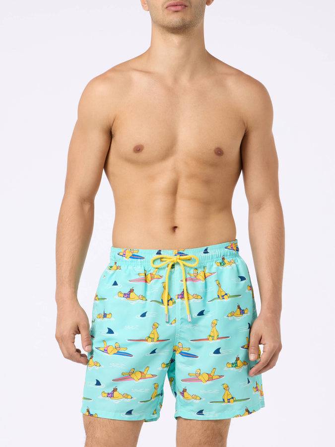 Mc2 Saint Barth Costume Da Bagno Uomo Gustavia Lunghezza Media Con Stampa Homer Simpson | EDIZIONE SPECIALE I SIMPSON