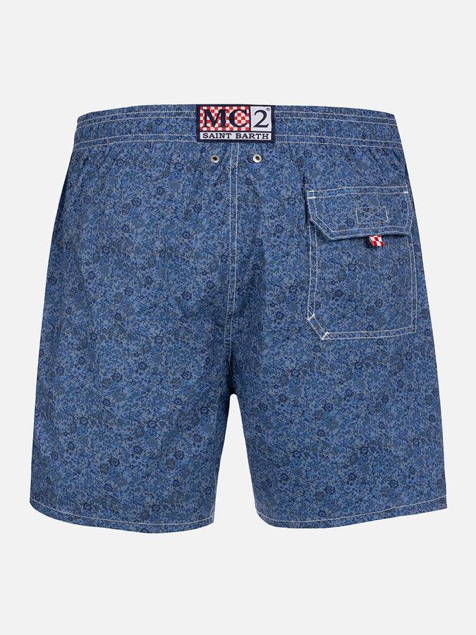 Mc2 Saint Barth Costume Da Bagno Uomo Gustavia Lunghezza Media Con Stampa Emma & Georgina | REALIZZATO CON TESSUTO LIBERTY