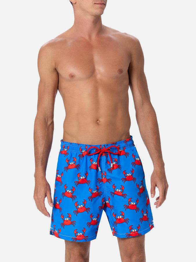 Mc2 Saint Barth Costume Da Bagno Uomo Gustavia Lunghezza Media Con Stampa Granchio