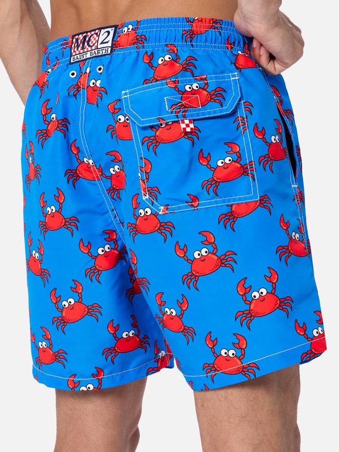 Mc2 Saint Barth Costume Da Bagno Uomo Gustavia Lunghezza Media Con Stampa Granchio