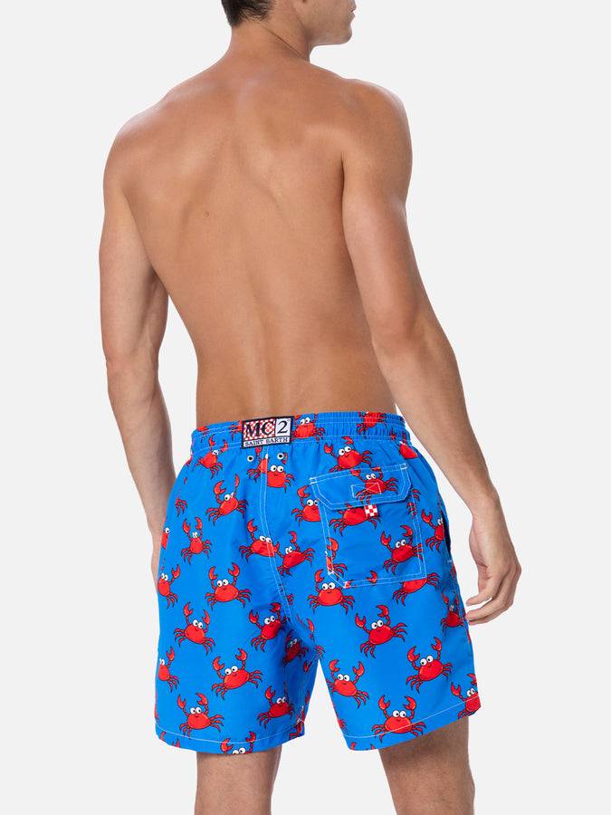 Mc2 Saint Barth Costume Da Bagno Uomo Gustavia Lunghezza Media Con Stampa Granchio