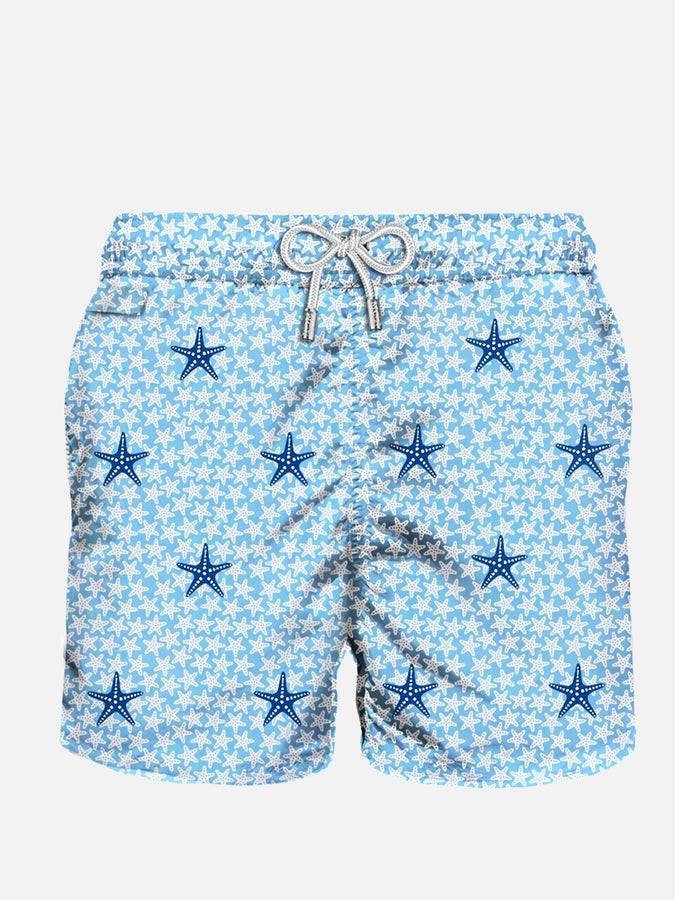 Mc2 Saint Barth Costume da bagno uomo in tessuto leggero con ricamo stelle