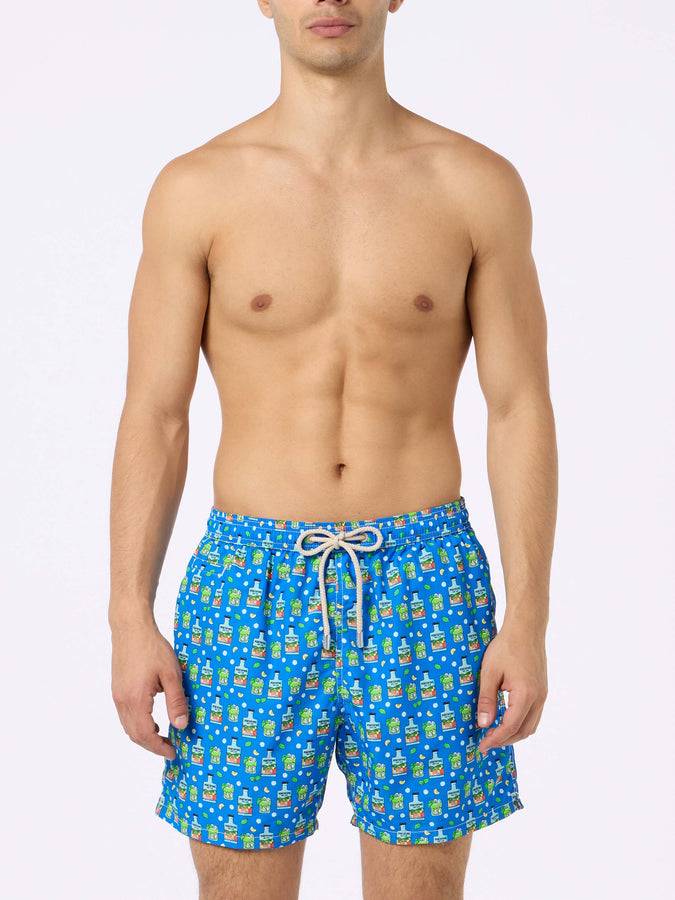 Mc2 Saint Barth Costume Da Bagno Uomo In Tessuto Leggero Lighting Micro Fantasy Con Stampa Paloma Portofino Gin | PORTOFINO DRY GIN EDIZIONE SPECIALE