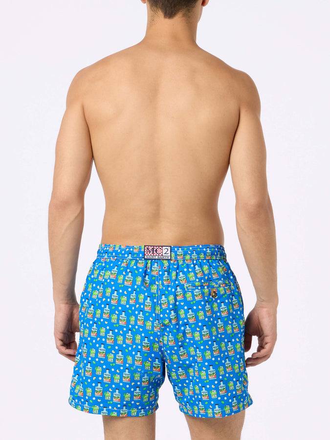Mc2 Saint Barth Costume Da Bagno Uomo In Tessuto Leggero Lighting Micro Fantasy Con Stampa Paloma Portofino Gin | PORTOFINO DRY GIN EDIZIONE SPECIALE