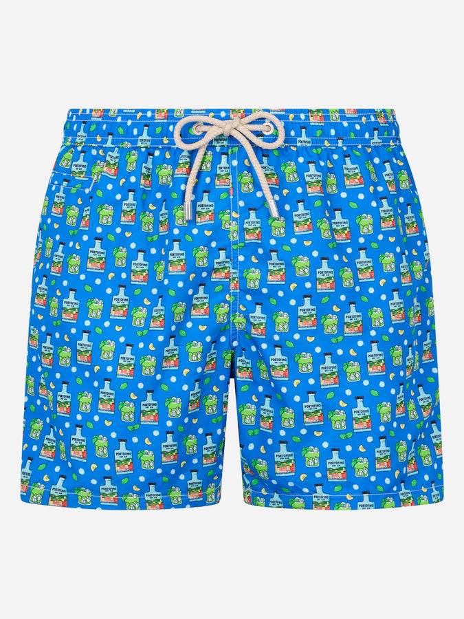 Mc2 Saint Barth Costume da bagno uomo in tessuto leggero Lighting Micro Fantasy con stampa Paloma Portofino Gin | PORTOFINO DRY GIN EDIZIONE SPECIALE