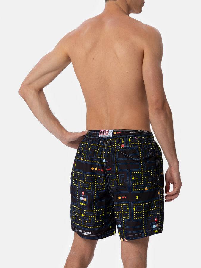 Mc2 Saint Barth Costume Da Bagno Uomo In Tessuto Leggero Lighting Con Stampa Pac-Man |PAC-MAN SPECIAL EDITION