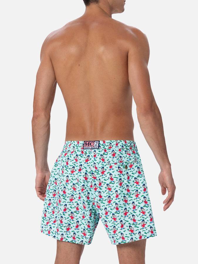 Mc2 Saint Barth Costume Da Bagno Uomo In Tessuto Leggero Lighting Micro Fantasy Con Stampa Paperoni|DISNEY SPECIAL EDITION