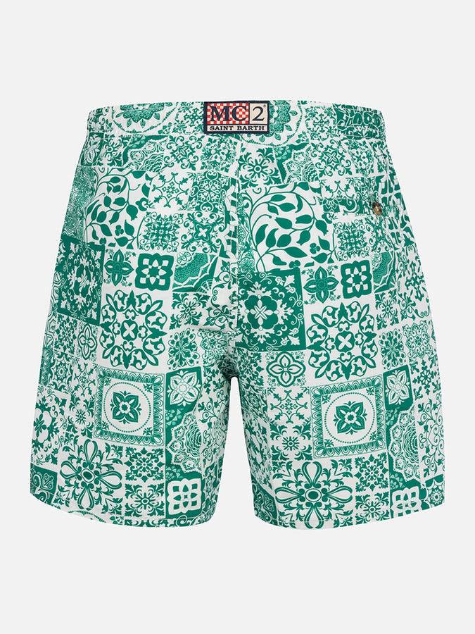 Mc2 Saint Barth Costume Da Bagno Uomo Media Lunghezza Caprese In Maiolica