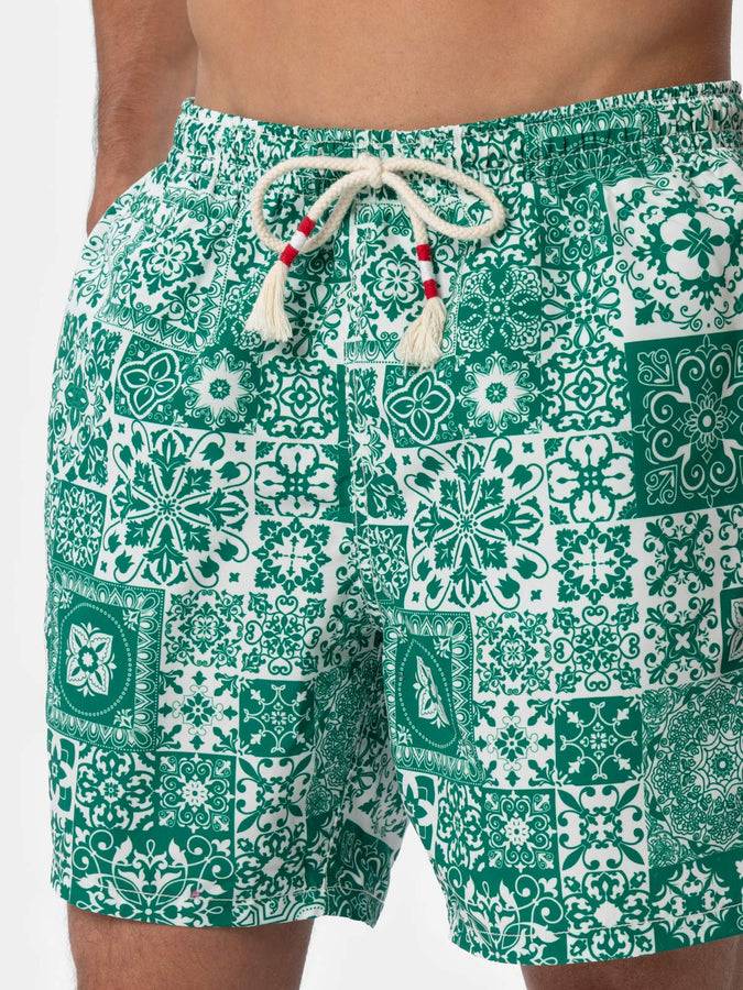 Mc2 Saint Barth Costume Da Bagno Uomo Media Lunghezza Caprese In Maiolica