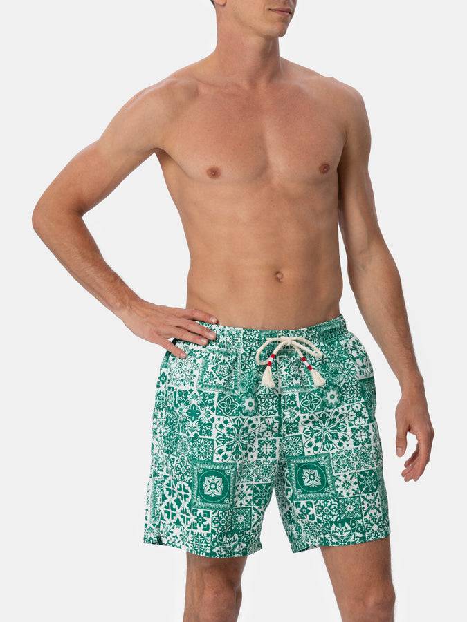 Mc2 Saint Barth Costume Da Bagno Uomo Media Lunghezza Caprese In Maiolica