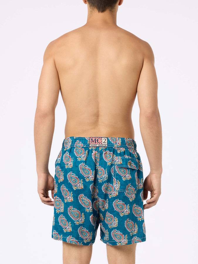 Mc2 Saint Barth Costume Da Bagno Uomo Media Lunghezza Gustavia In Lino