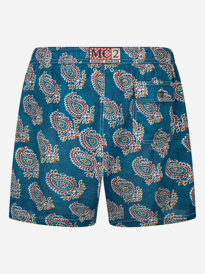 Mc2 Saint Barth Costume Da Bagno Uomo Media Lunghezza Gustavia In Lino
