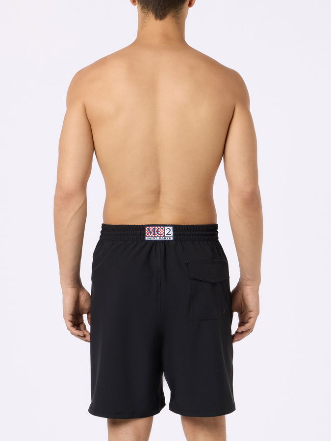 Mc2 Saint Barth Costume Da Bagno Uomo Nero Comfort Surf