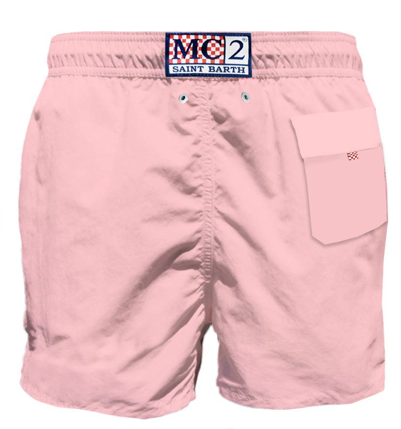 Mc2 Saint Barth Costume Da Bagno Uomo Rosa Con Taschino