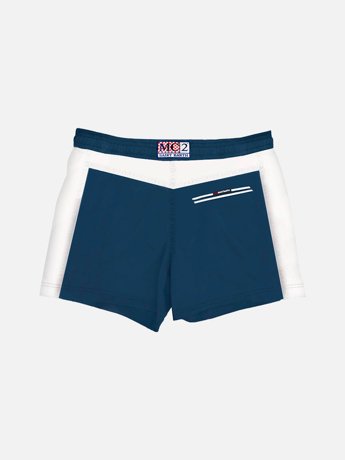 Mc2 Saint Barth Costume Da Bambino Con Bande E Patch