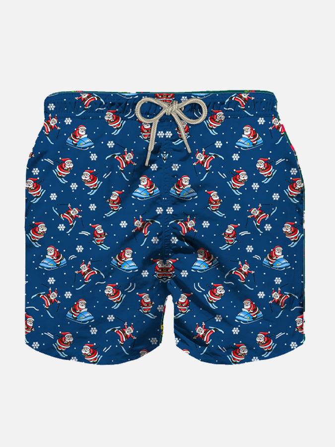 Mc2 Saint Barth Costume da bambino in tessuto leggero con stampa Happy Santa Claus