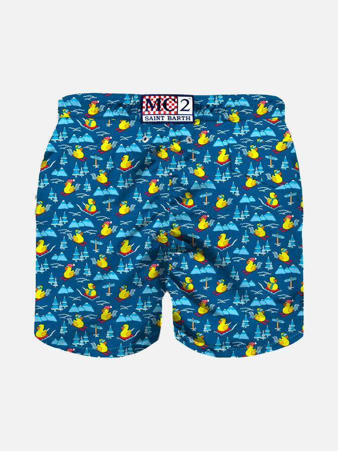 Mc2 Saint Barth Costume Da Bambino In Tessuto Leggero Micro Skying Ducky