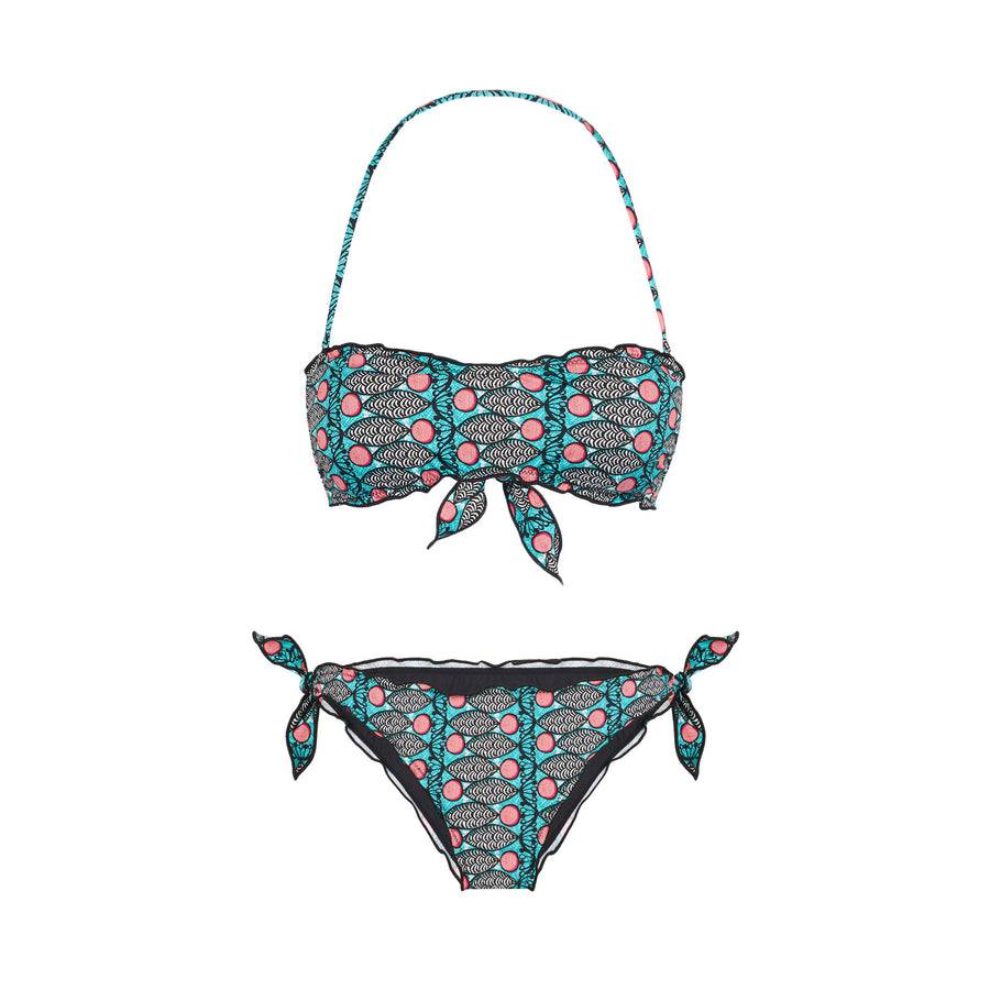Mc2 Saint Barth Costume Da Donna Top A Fascia Con Stampa Optical