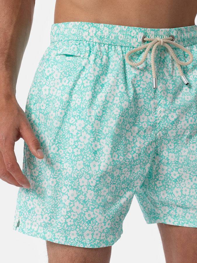 Mc2 Saint Barth Costume Da Uomo Comfort Light Con Stampa Fiori