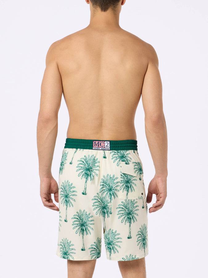 Mc2 Saint Barth Costume Da Uomo Comfort Surf Con Stampa Palme