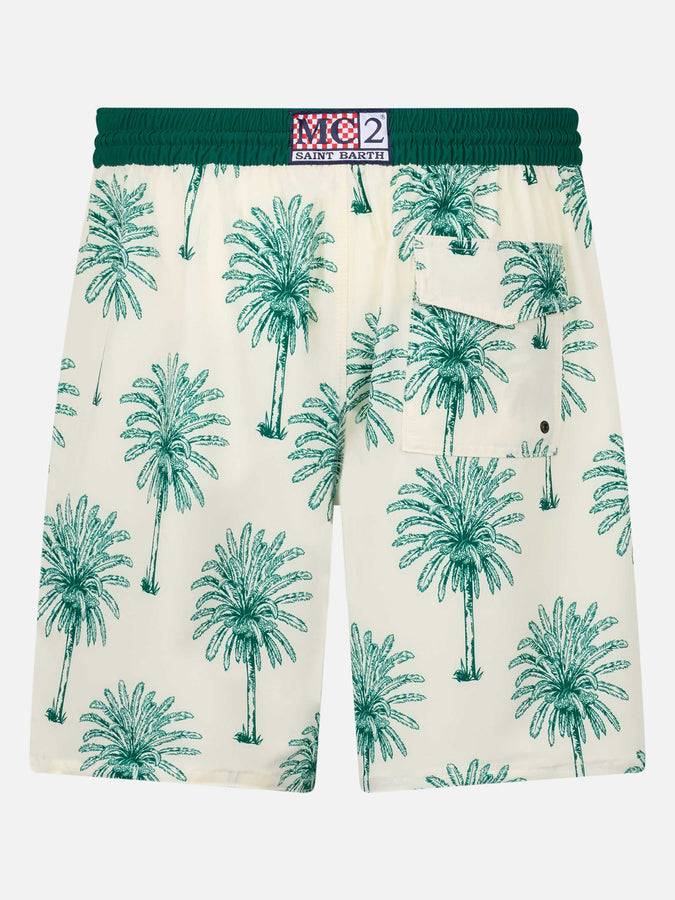 Mc2 Saint Barth Costume Da Uomo Comfort Surf Con Stampa Palme