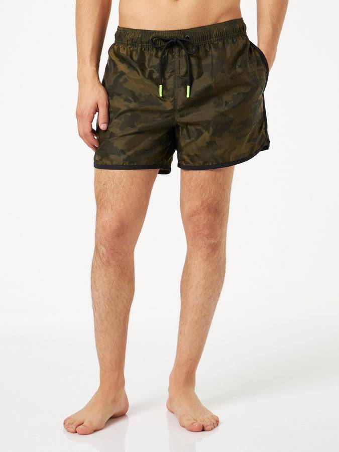 Mc2 Saint Barth Costume Da Uomo Con Logo Laterale E Contrasto