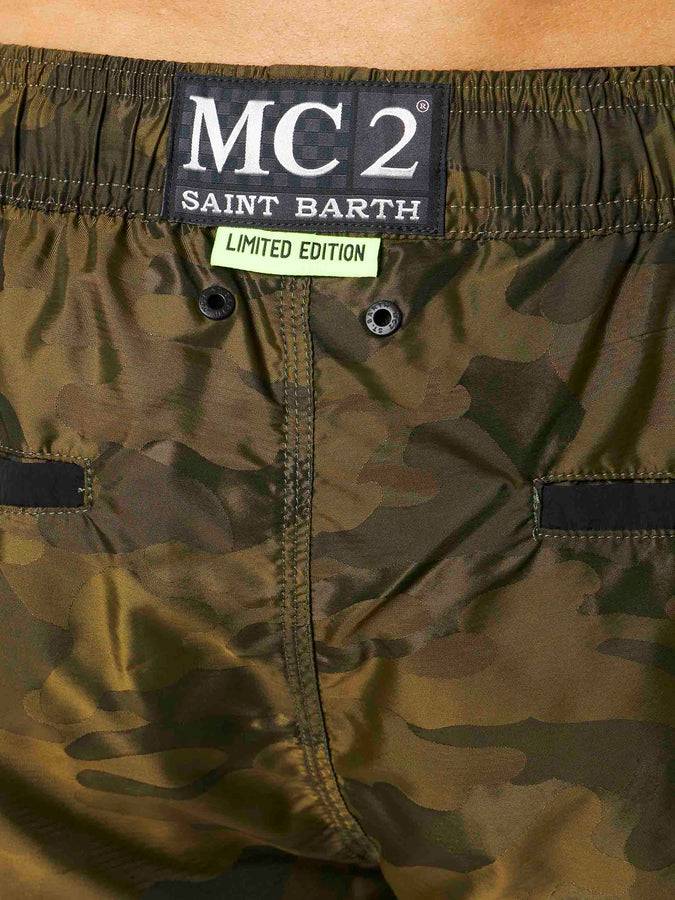 Mc2 Saint Barth Costume Da Uomo Con Logo Laterale E Contrasto