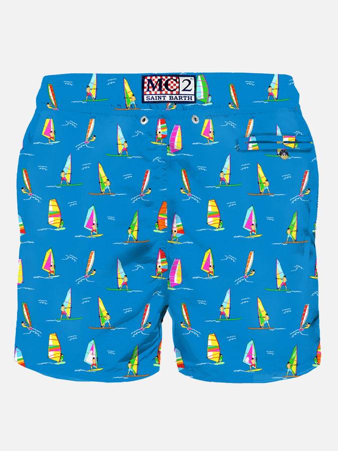 Mc2 Saint Barth Costume Da Uomo In Tessuto Leggero Con Stampa Windsurf