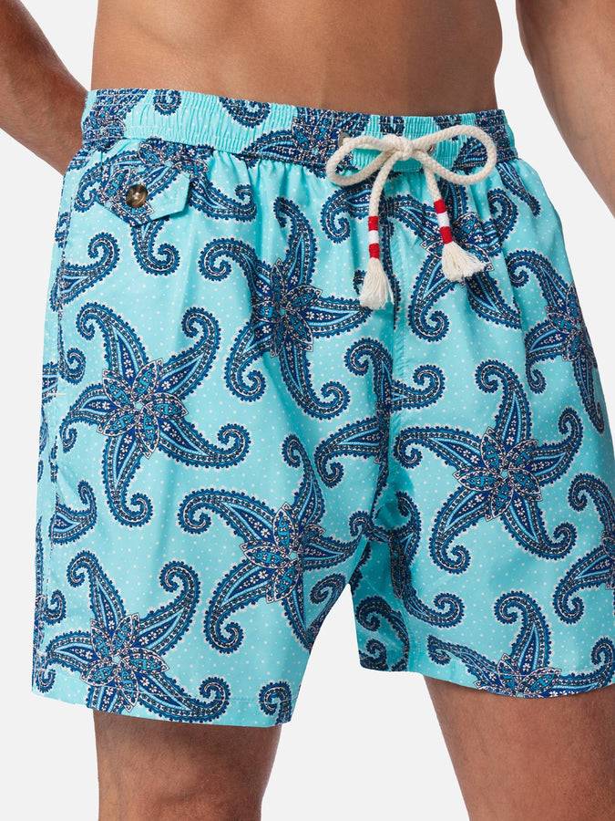 Mc2 Saint Barth Costume Da Uomo In Tessuto Leggero Lighting 70 Con Stampa Paisley
