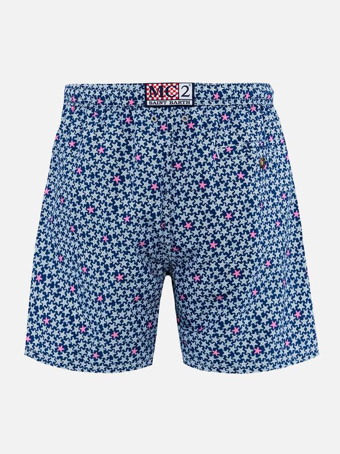 Mc2 Saint Barth Costume Da Uomo In Tessuto Leggero Lighting 70 Con Stampa Stelle Marine
