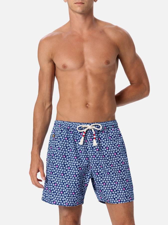 Mc2 Saint Barth Costume Da Uomo In Tessuto Leggero Lighting 70 Con Stampa Stelle Marine