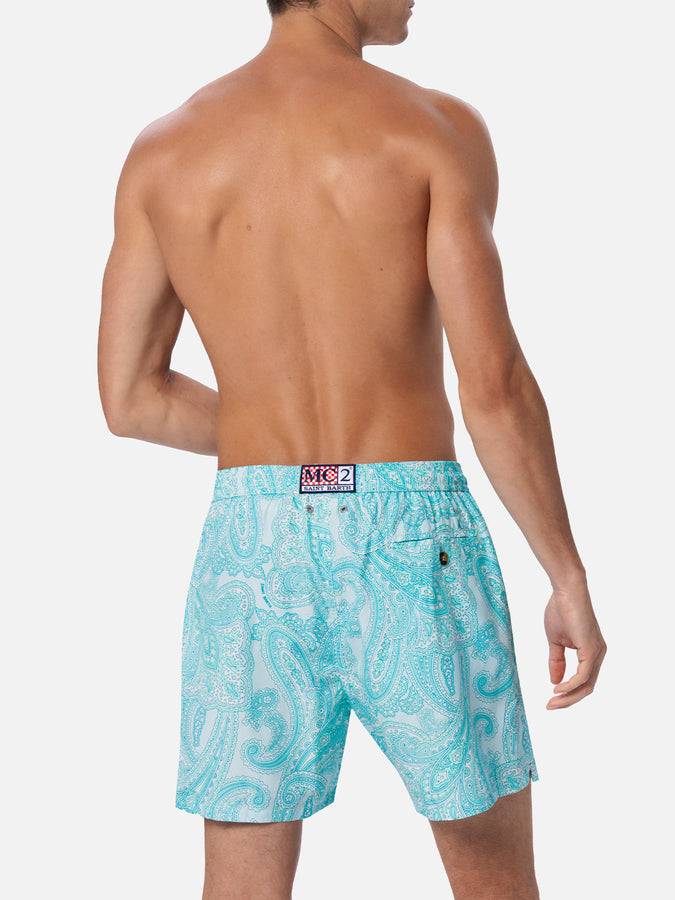 Mc2 Saint Barth Costume Da Uomo In Tessuto Leggero Lighting 70 Con Stampa Paisley