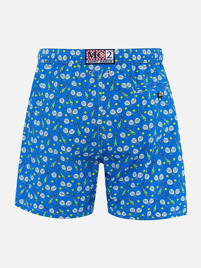 Mc2 Saint Barth Costume Da Uomo In Tessuto Leggero Lighting Micro Fantasy Con Stampa Vincitore Padel