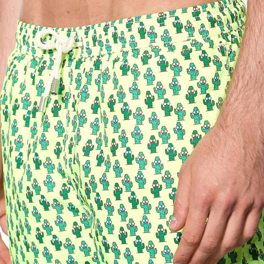 Mc2 Saint Barth Costume Da Uomo In Tessuto Leggero Stampa Cactus