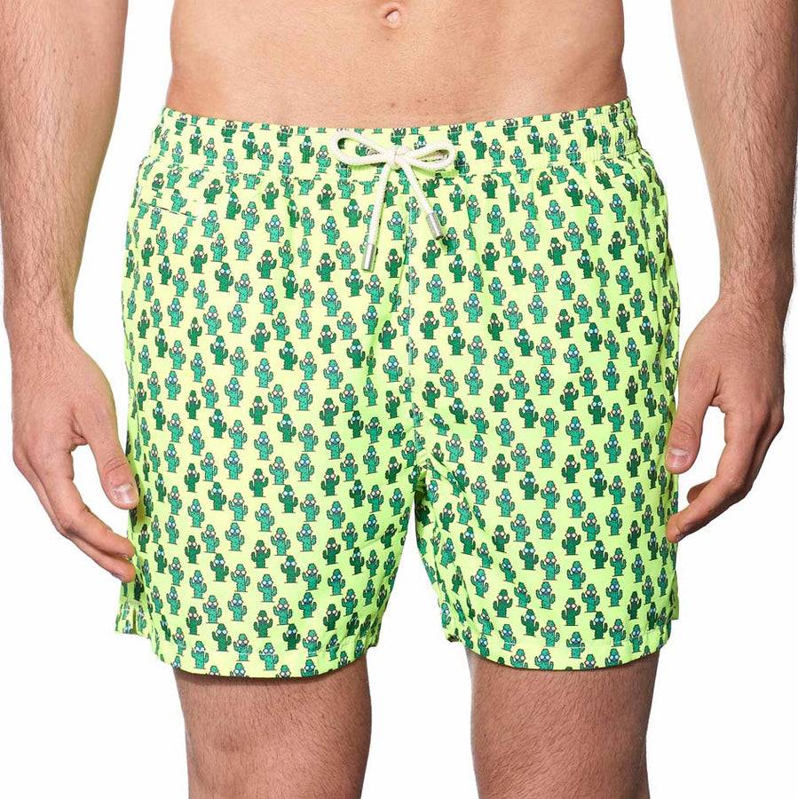 Mc2 Saint Barth Costume Da Uomo In Tessuto Leggero Stampa Cactus