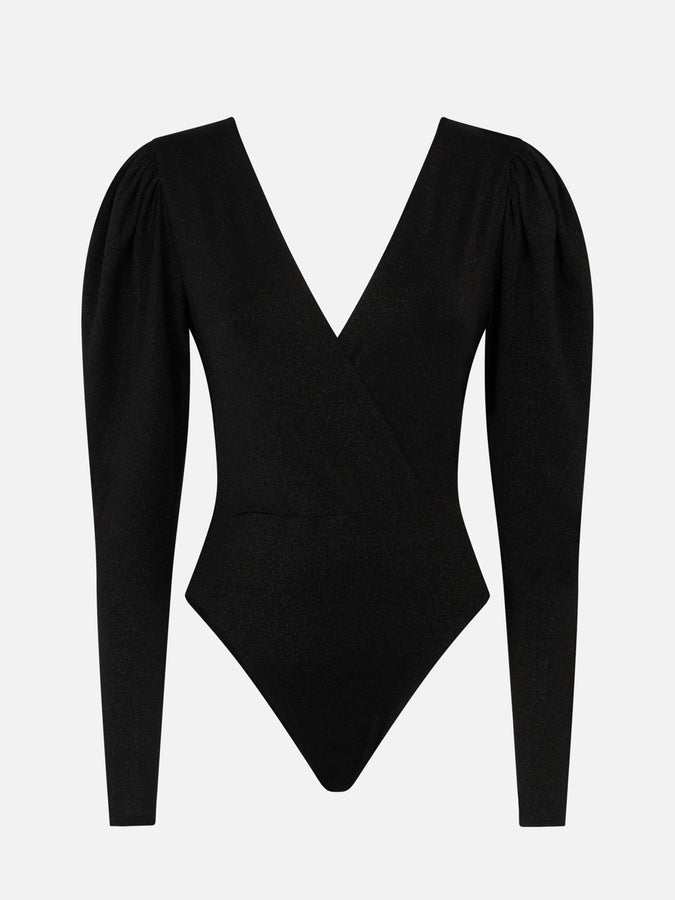 Mc2 Saint Barth Costume Intero/bodywear Nero Glitterato Lavorato A Maglia