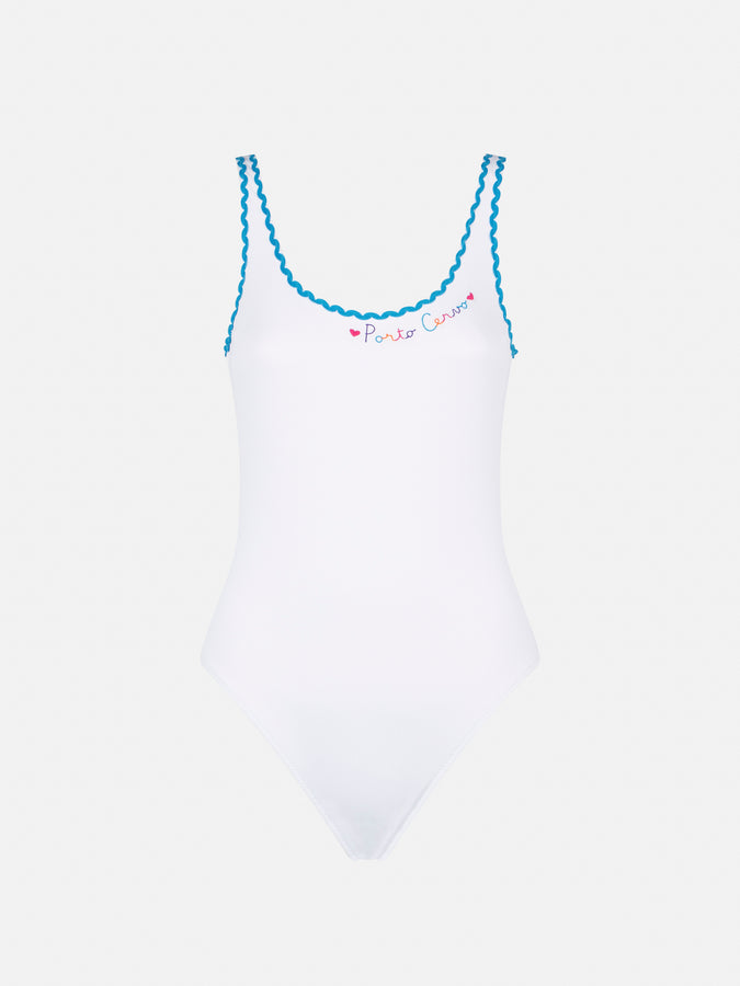 Mc2 Saint Barth Costume Intero Con Ricamo Porto Cervo