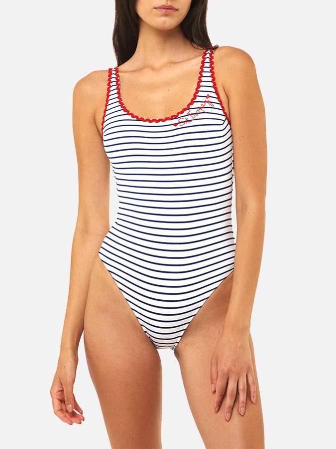Mc2 Saint Barth Costume Intero Con Ricamo St. Tropez