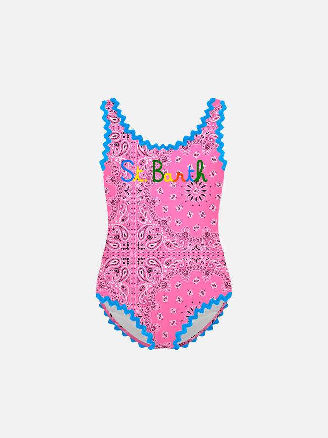 Mc2 Saint Barth Costume intero da bambina con stampa bandana
