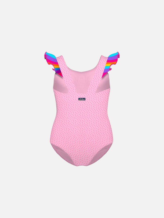 Mc2 Saint Barth Costume Intero Da Bambina Con Volant E Stampa Unicorno