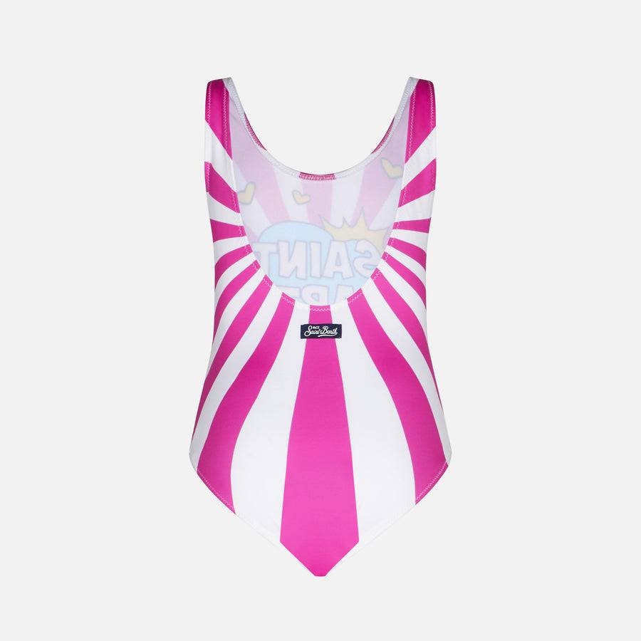 Mc2 Saint Barth Costume Intero Da Bambina Stampa Saint Barth Pop