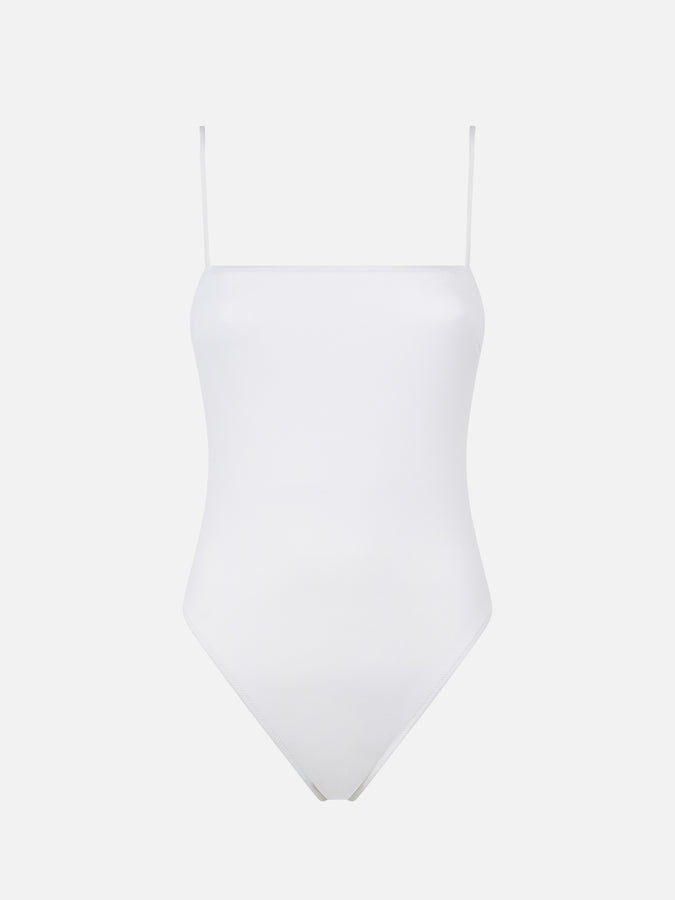 Mc2 Saint Barth Costume Intero Da Donna A Costine Bianco