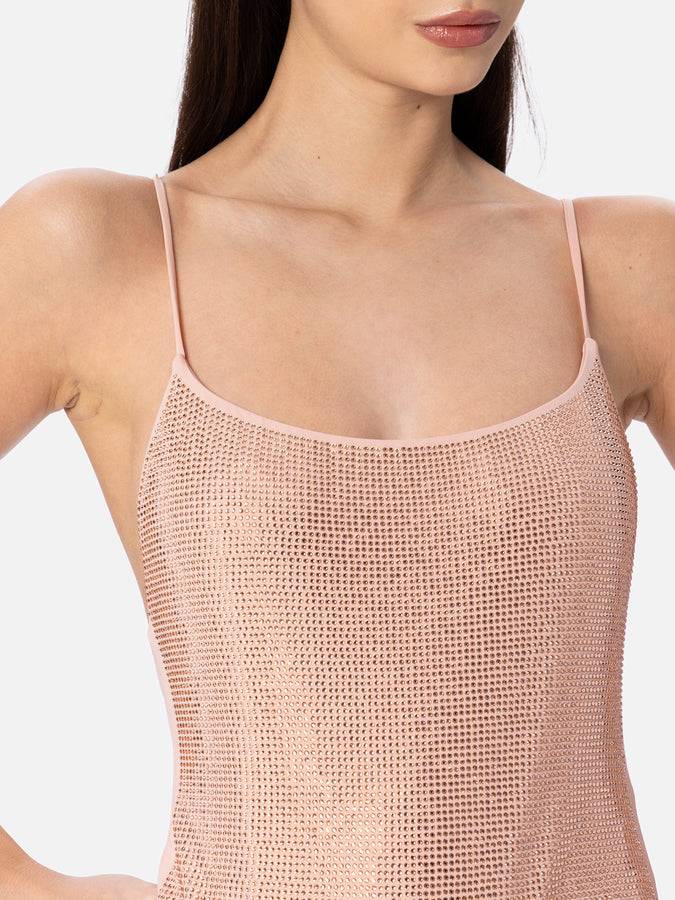 Mc2 Saint Barth Costume Intero Da Donna Chiaro Cecille Con Strass