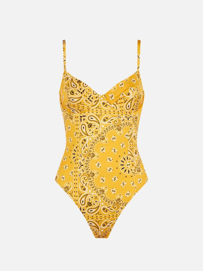 Mc2 Saint Barth Costume Intero Da Donna Con Ferretto E Stampa Bandana