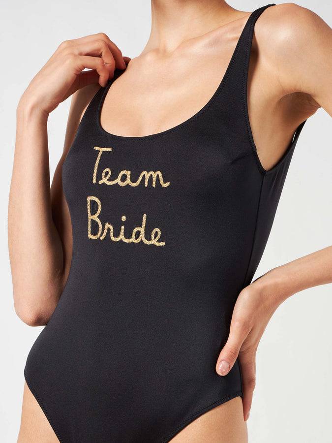 Mc2 Saint Barth Costume Intero Da Donna Con Ricamo Team Bride
