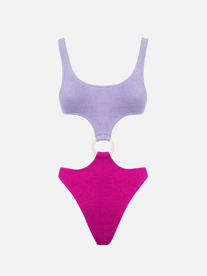 Mc2 Saint Barth Costume Intero Da Donna Crinkle Laurel Cut Out