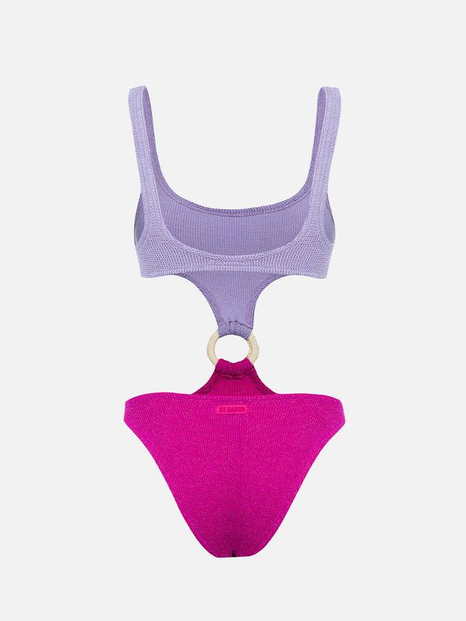 Mc2 Saint Barth Costume Intero Da Donna Crinkle Laurel Cut Out